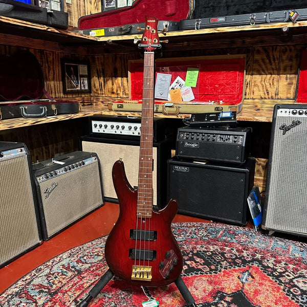1998 Yamaha TRB-4II Transparent Red w/ EMG Pickups *USED*