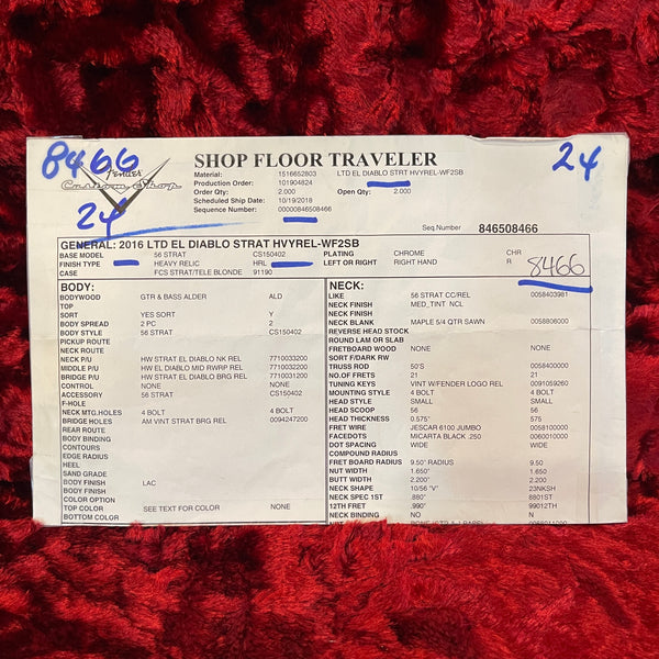 Fender Custom Shop El Diablo Stratocaster - Includes Hardshell Case G-0773 - #CZ538953