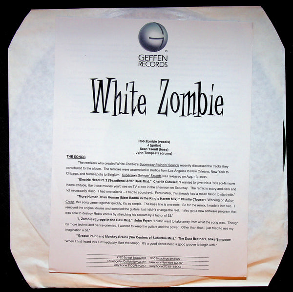 LP-White Zombie- Supersexy Swingin' Sounds-1996-UK PROMO
