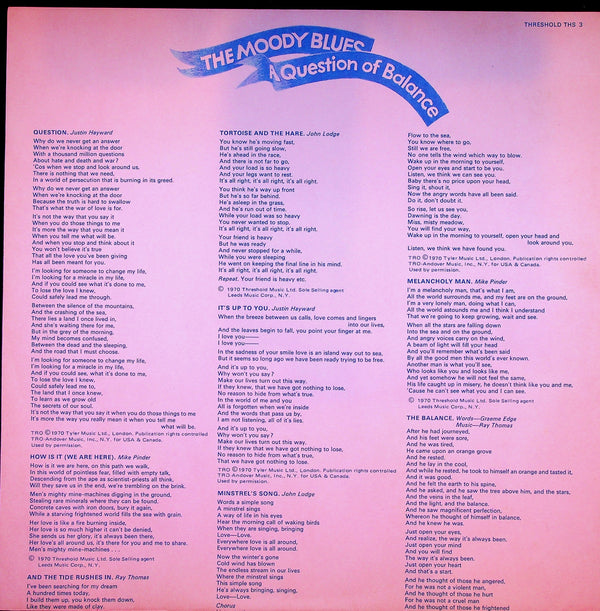LP-The Moody Blues-A Question Of Balance