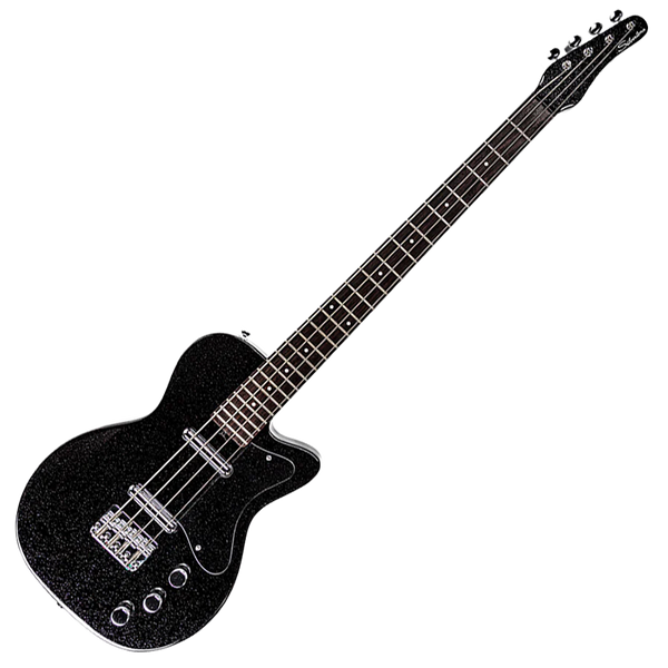Silvertone 1444 BSF Black Silver Flake Short Scale Bass *NEW*