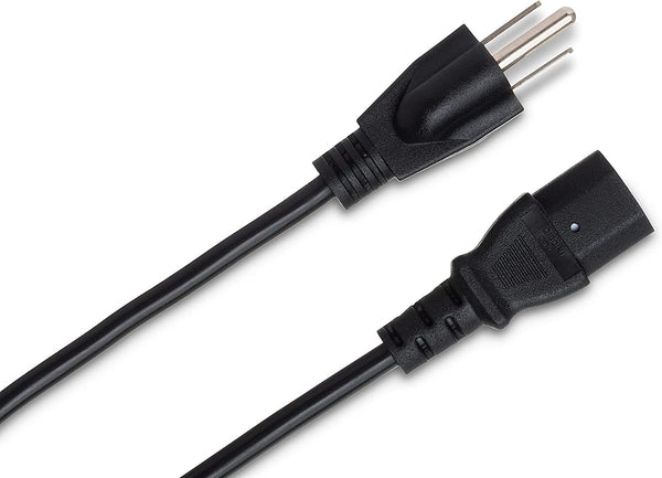 Hosa PWC-143 IEC C13 to NEMA 5-15P Power Cord, 3 Feet