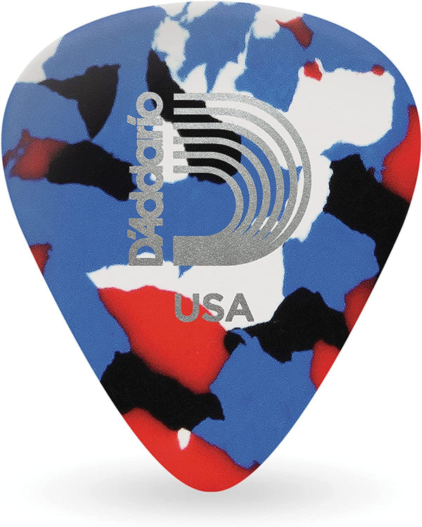 D'Addaro - Multi-Color Celluloid Guitar Picks, 10 pack, Medium