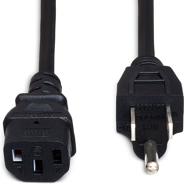 Hosa PWC-143 IEC C13 to NEMA 5-15P Power Cord, 3 Feet