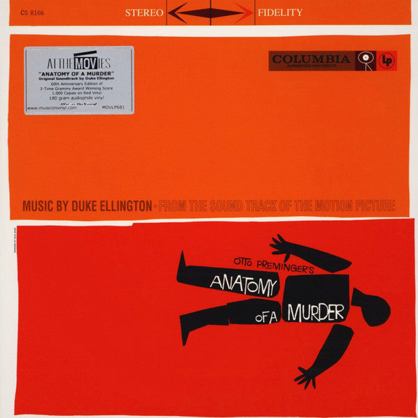 Duke Ellington - (From The Soundtrack Of The Motion Picture) Otto Preminger's Anatomy Of A Murder LP - 180g Audiophile (MOV) NEW