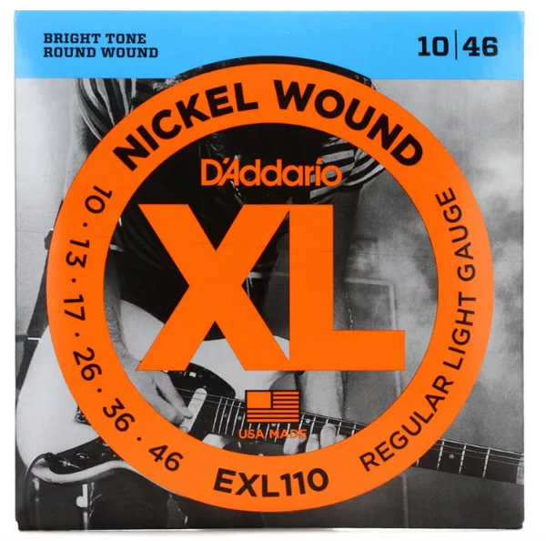 D'Addario 10-46 Regular Light Electric Guitar Strings EXL110