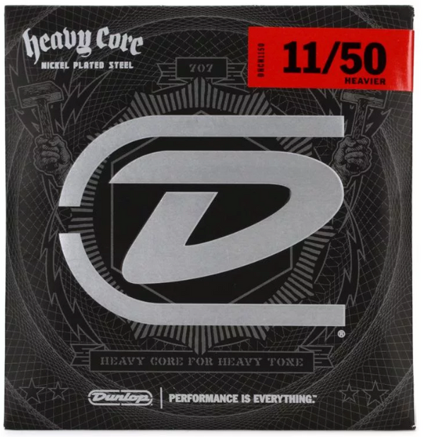 Dunlop - DHCN1150 Heavy Core NPS Electric Strings - .011-.050 Heavier