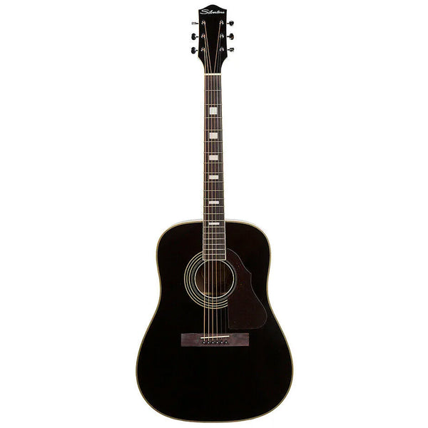 Silvertone 955 Series Dreadnought, Solid Spruce/Gloss Black