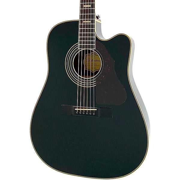 Silvertone 955CE Dreadnought Acoustic-Electric Guitar Gloss Black