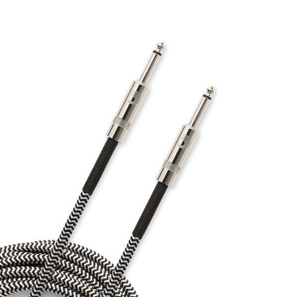 D'addario BRAIDED INSTRUMENT CABLES Black/Grey, 10ft. PW-BG-10BG