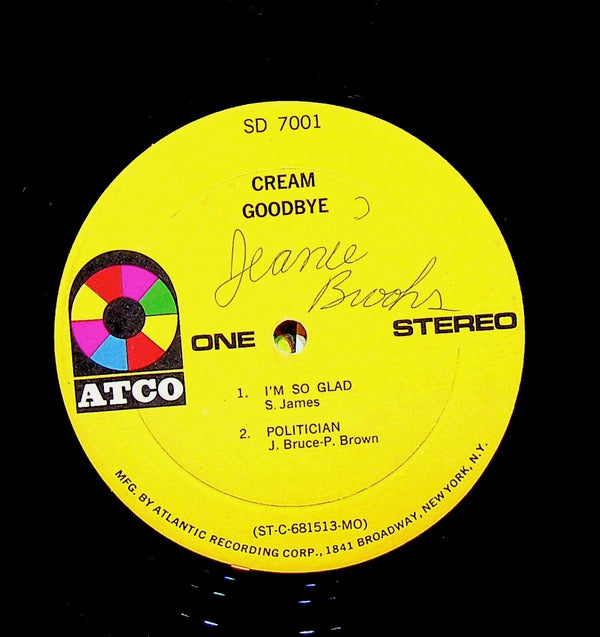 LP-Cream-Goodbye-ATCO SD7001-1st Pressing Vinyl-