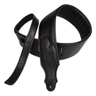 Franklin 2.5" Padded Glove Black Leather Guitar Strap