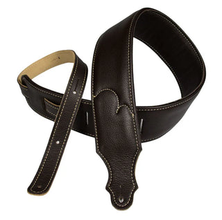 Franklin 2.5" Padded Glove Chocolate Leather Guitar Strap