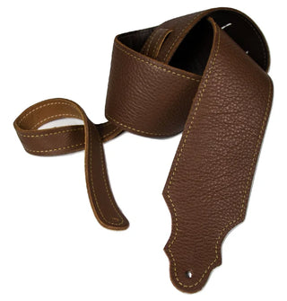 Franklin 3" The Leather Purist Caramel / Gold stitching Guitar Strap