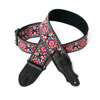Franklin 2" Retro Folk Weave Pink Guitar Strap