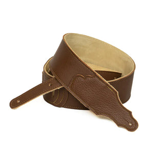 Franklin 2.5" Original Natural Glove Leather Guitar Strap Caramel