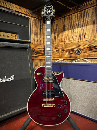 Epiphone Jerry Cantrell "Wino" Les Paul Custom Electric Guitar - Wine Red Case 848