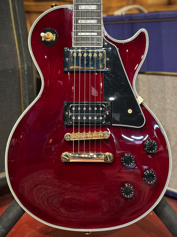 Epiphone Jerry Cantrell "Wino" Les Paul Custom Electric Guitar - Wine Red Case 848