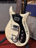 1966 Gretsch silver duke - white/silver owned by Neko Case/ Celebrity signed raffle guitar! GB#859