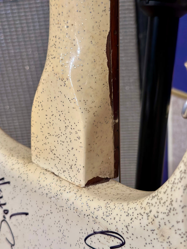 1966 Gretsch silver duke - white/silver owned by Neko Case/ Celebrity signed raffle guitar! GB#859