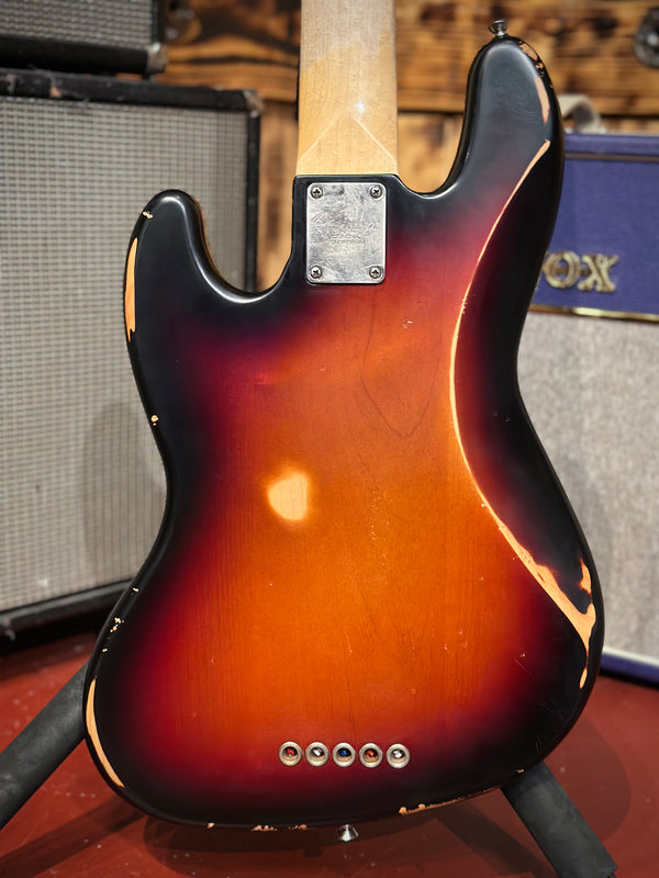 Fender Standard Jazz Bass 5 sting Relic MOD! Three tone Sunburst! GB#869
