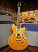 Tagima Ekosonic Metallic Gold Semi Hollow Offset Guitar W/ Hardshell Case!!! #880