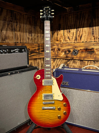 1993 Orville Les Paul Made in Japan Cherry Burst Flame Top w/ Gator Flight Case! #881