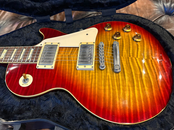 1993 Orville Les Paul Made in Japan Cherry Burst Flame Top w/ Gator Flight Case! #881