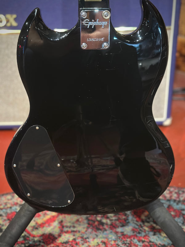 2005 Epiphone EB-0 SG Short-Scale Bass – Ebony GB #928