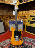Vintage 1976 Fender Mustang Electric Guitar - Natural Ash - Case 907 - Consignment