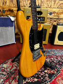 Vintage 1976 Fender Mustang Electric Guitar - Natural Ash - Case 907 - Consignment