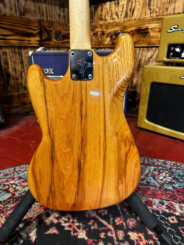 Vintage 1976 Fender Mustang Electric Guitar - Natural Ash - Case 907 - Consignment
