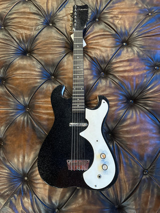 Silvertone 1448 Black & Silver Sparkle Case #801 Consignment