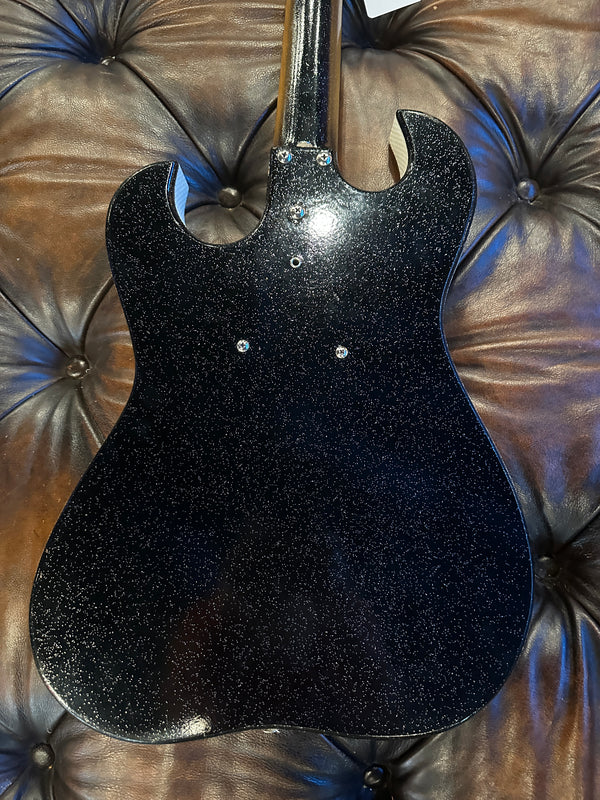 Silvertone 1448 Black & Silver Sparkle Case #801 Consignment