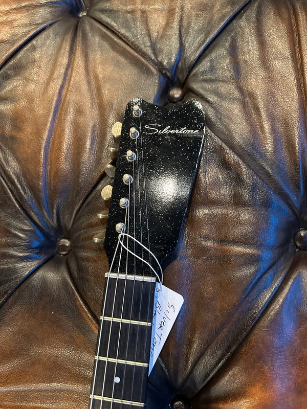 Silvertone 1448 Black & Silver Sparkle Case #801 Consignment
