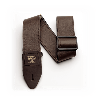 Ernie Ball - Tri-Glide 2in Italian Leather Guitar Strap/Bass Strap - Brown