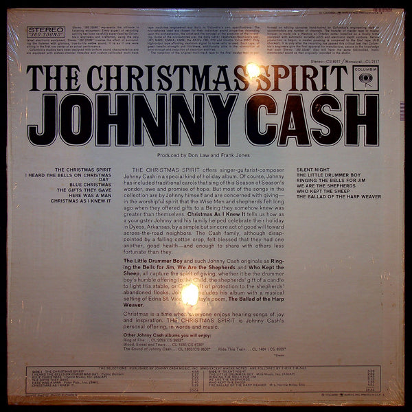 Used Vinyl-Johnny Cash-The Christmas Spirit-LP