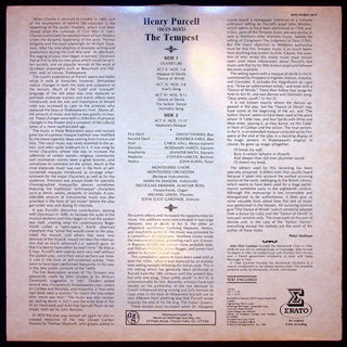 Used Vinyl-Henry Purcell/John Eliot Gardiner, Monteverdi Choir* & Monteverdi Orchestra-The Tempest-LP