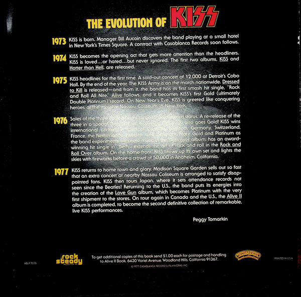 The Evolution of Kiss Booklet