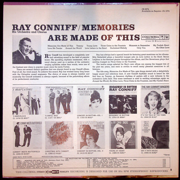 Used Vinyl-Ray Conniff And His Orchestra And Chorus-Memories Are Made Of This-LP