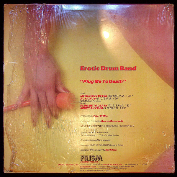 Used Vinyl-Erotic Drum Band-Plug Me To Death-LP