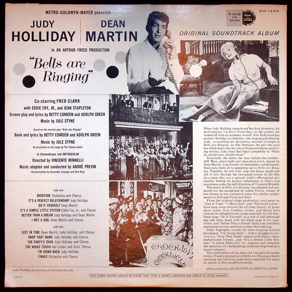 Used Vinyl-Judy Holliday And Dean Martin-Bells Are Ringing-LP