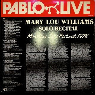 LP-Solo Recital Montreux Jazz Festival 1978-Mary Lou Williams