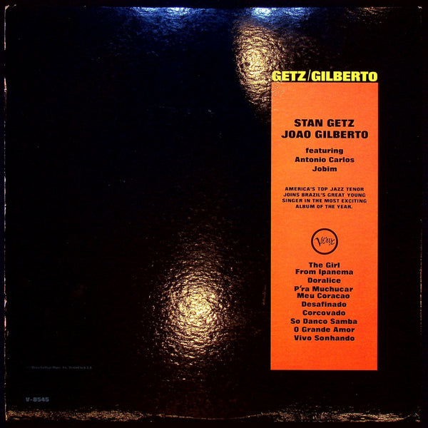 Used Vinyl-Stan Getz/João Gilberto Featuring Antonio Carlos Jobim-Getz/Gilberto-LP