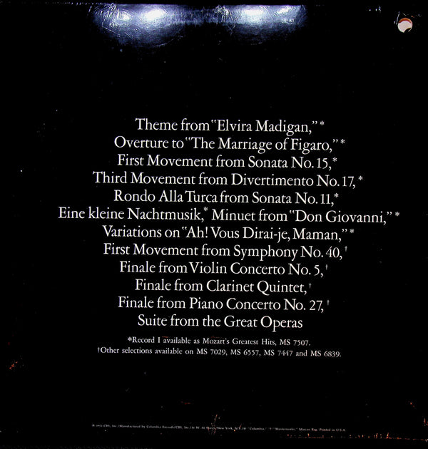 SEALED-LP Album-Mozart, Various-The Greatest Hits Album