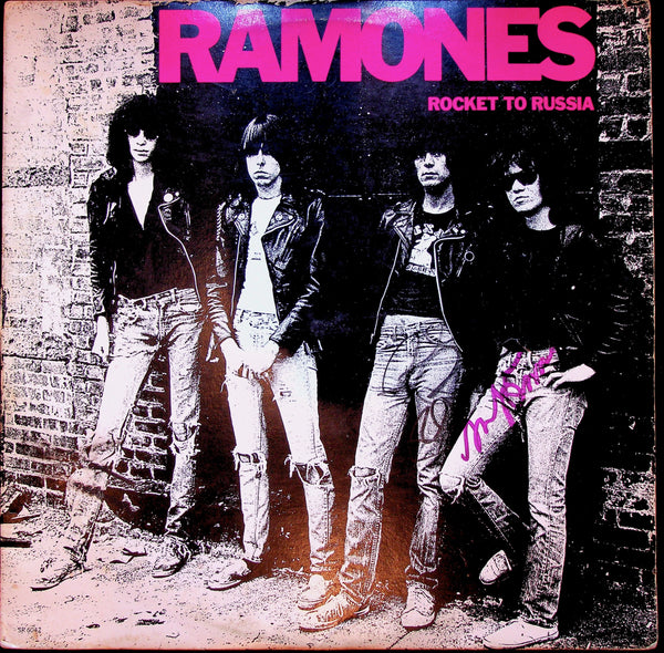 **AUTOGRAPHED** The Ramones-LP-Ramones-Rocket To Russia