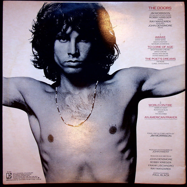 LP- Jim Morrison, The Doors – An American Prayer - Music By The Doors