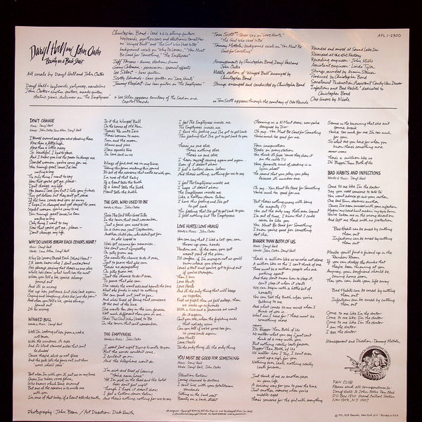 Used Vinyl-Hall And Oates-Beauty On A Back Street-LP