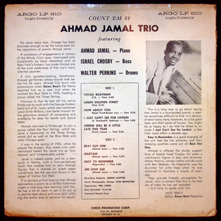 Used Vinyl-Ahmad Jamal Trio-Count 'Em 88-LP