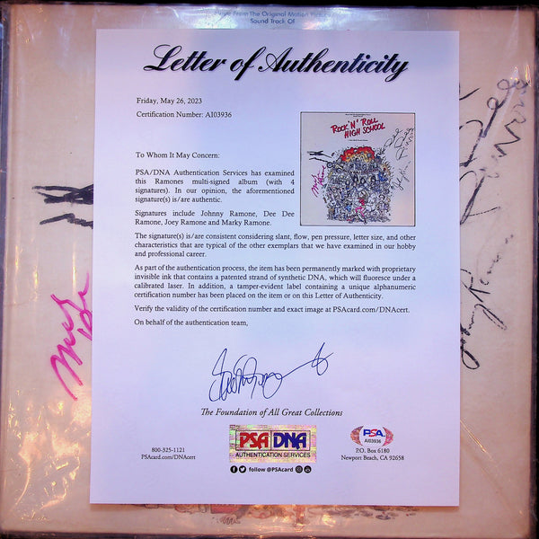 **Autographed**The Ramones-LP-Various-Rock 'N' Roll High School (Music From The Original Motion Picture Soundtrack)